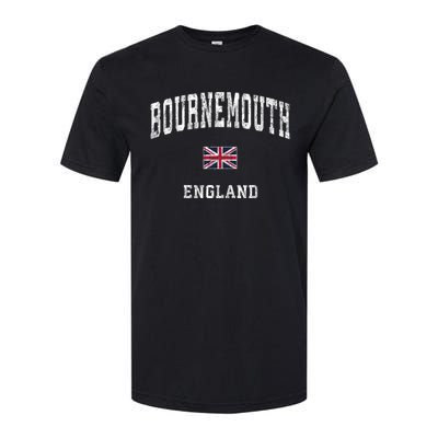 Bournemouth England Vintage Athletic Sports Design Softstyle CVC T-Shirt