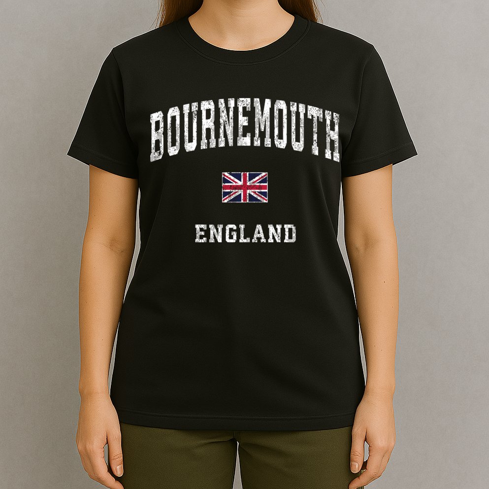 Bournemouth England Vintage Athletic Sports T-Shirt