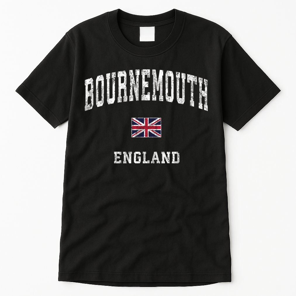Bournemouth England Vintage Athletic Sports Tall T-Shirt