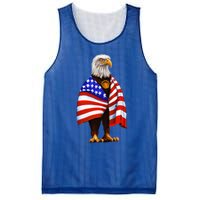 Bald Eagle Wearing An American Flag Great Gift Patriotic Eagle Great Gift Mesh Reversible Basketball Jersey Tank