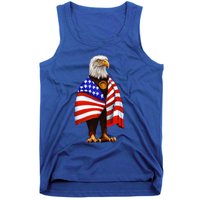 Bald Eagle Wearing An American Flag Great Gift Patriotic Eagle Great Gift Tank Top