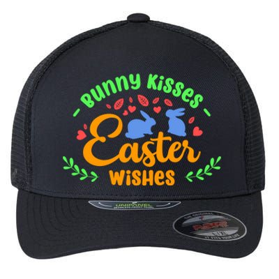 Bunny Easter Wishes Rabbit Owner Lover Gift Flexfit Unipanel Trucker Cap