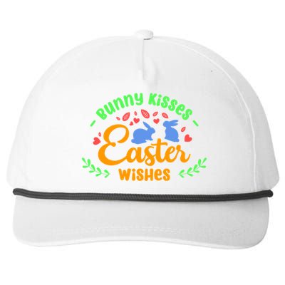 Bunny Easter Wishes Rabbit Owner Lover Gift Snapback Five-Panel Rope Hat