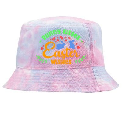 Bunny Easter Wishes Rabbit Owner Lover Gift Tie-Dyed Bucket Hat