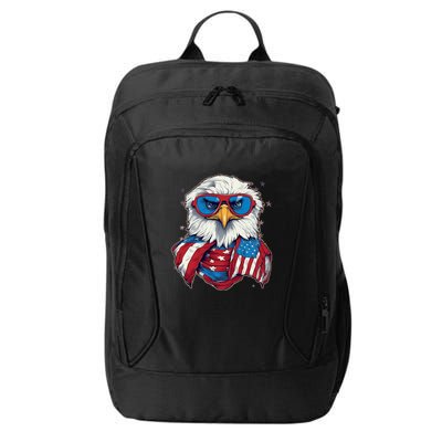 Bald Eagle With American Flag IA City Backpack