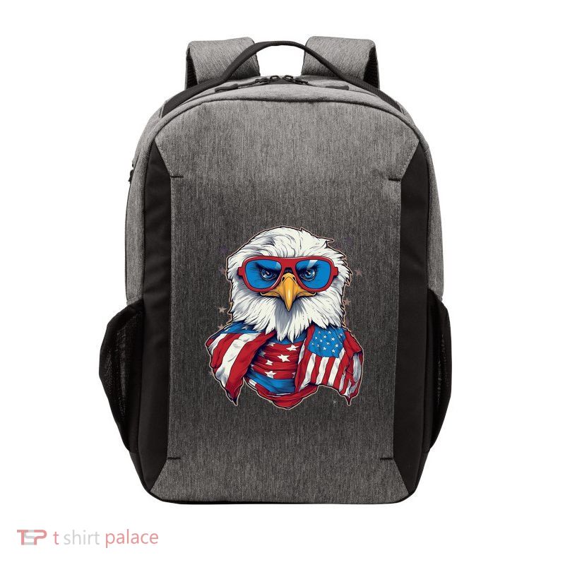 Bald Eagle With American Flag IA Vector Backpack