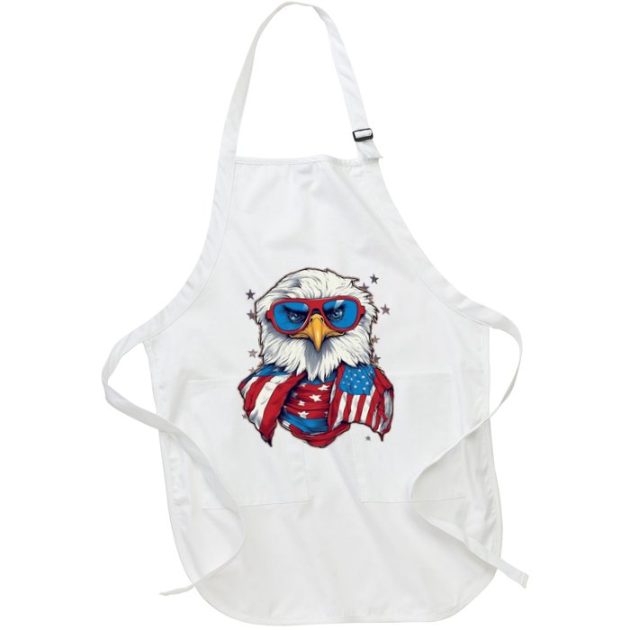 Bald Eagle With American Flag IA Apron
