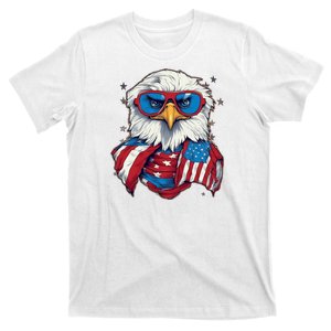 Bald Eagle With American Flag IA T-Shirt