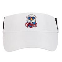Bald Eagle With American Flag IA Adult Drive Performance Visor