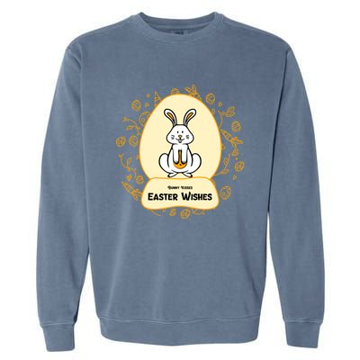 Bunny Easter Wishes Proverb Easter Bunny Easter Great Gift Garment-Dyed Sweatshirt