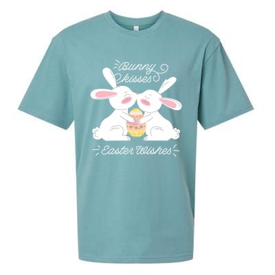 Bunny Easter Wishes! Cute Easter Design! Great Gift Sueded Cloud Jersey T-Shirt