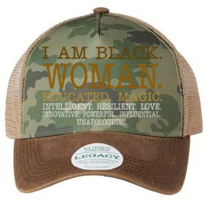 Black Educated Woman Quote Legacy Tie Dye Trucker Hat