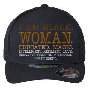 Black Educated Woman Quote Flexfit Unipanel Trucker Cap