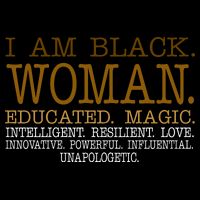 Black Educated Woman Quote 7-Panel Snapback Hat