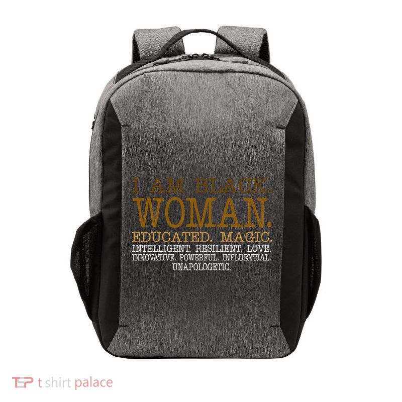 Black Educated Woman Quote Vector Backpack