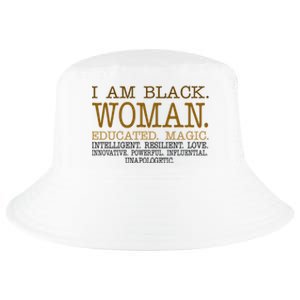 Black Educated Woman Quote Cool Comfort Performance Bucket Hat