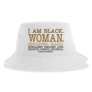 Black Educated Woman Quote Sustainable Bucket Hat