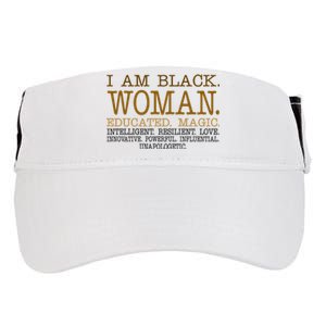 Black Educated Woman Quote Adult Drive Performance Visor