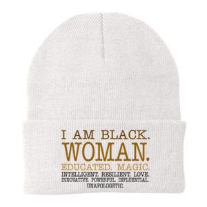 Black Educated Woman Quote Knit Cap Winter Beanie