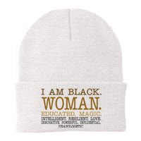 Black Educated Woman Quote Knit Cap Winter Beanie