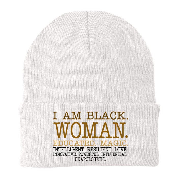 Black Educated Woman Quote Knit Cap Winter Beanie