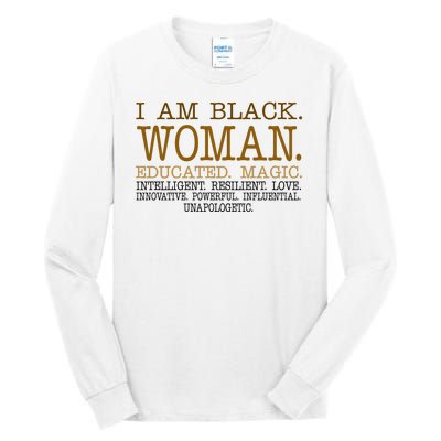 Black Educated Woman Quote Tall Long Sleeve T-Shirt