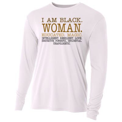 Black Educated Woman Quote Cooling Performance Long Sleeve Crew