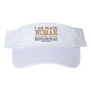 Black Educated Woman Quote Valucap Bio-Washed Visor