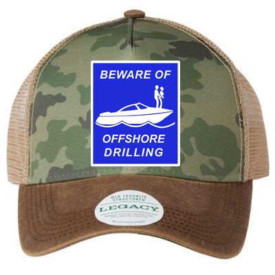 Beware Of Offshore Drilling Funny Boat Legacy Tie Dye Trucker Hat