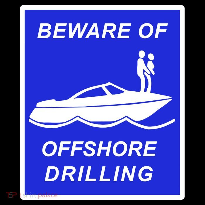 Beware Of Offshore Drilling Funny Boat Sustainable Bucket Hat