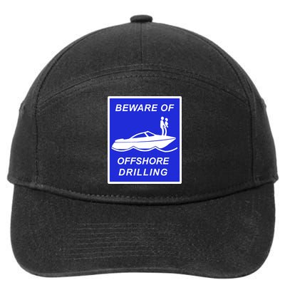 Beware Of Offshore Drilling Funny Boat 7-Panel Snapback Hat