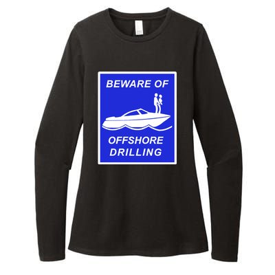 Beware Of Offshore Drilling Funny Boat Womens CVC Long Sleeve Shirt