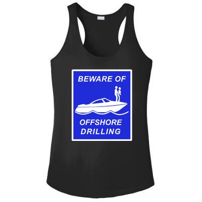 Beware Of Offshore Drilling Funny Boat Ladies PosiCharge Competitor Racerback Tank