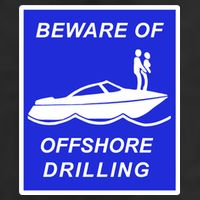 Beware Of Offshore Drilling Funny Boat Golf Towel