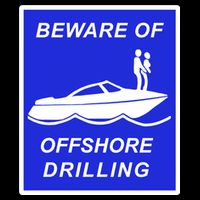 Beware Of Offshore Drilling Funny Boat Cropped Pullover Crew