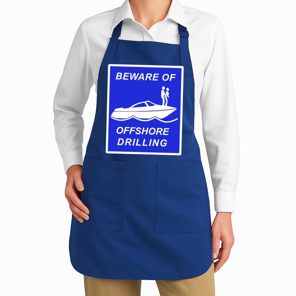 Beware Of Offshore Drilling Funny Boat Apron