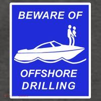 Beware Of Offshore Drilling Funny Boat Vector Backpack