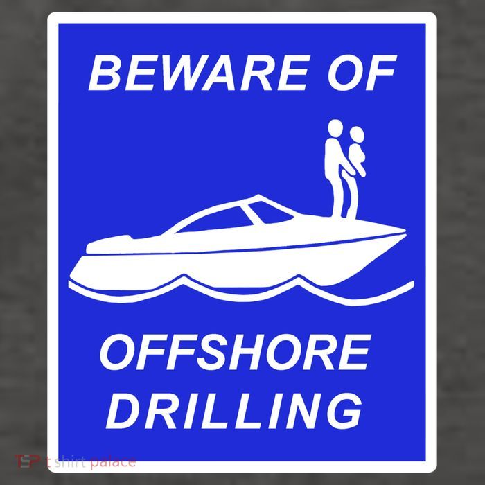 Beware Of Offshore Drilling Funny Boat Vector Backpack
