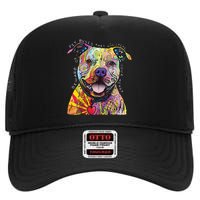 Beware of Pit Bulls - Dog - Dean Russo High Crown Mesh Back Trucker Hat