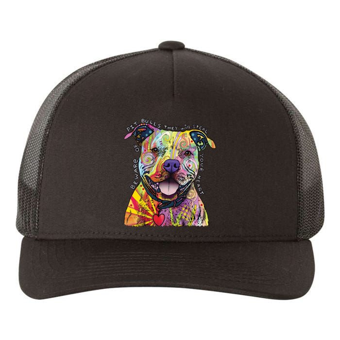 Beware of Pit Bulls - Dog - Dean Russo Yupoong Adult 5-Panel Trucker Hat