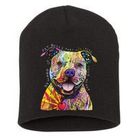 Beware of Pit Bulls - Dog - Dean Russo Short Acrylic Beanie