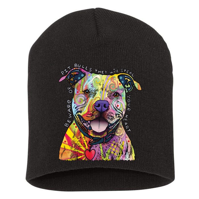 Beware of Pit Bulls - Dog - Dean Russo Short Acrylic Beanie