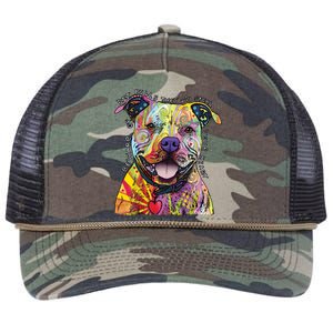 Beware of Pit Bulls - Dog - Dean Russo Retro Rope Trucker Hat Cap