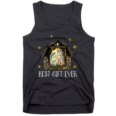 Best Ever Xmas Cool Jesus Nativity Scene Christian  Tank Top