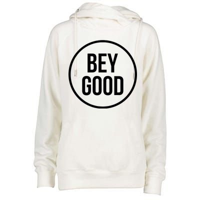 Bey Good Circle Logo Womens Funnel Neck Pullover Hood