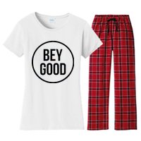 Bey Good Circle Logo Women's Flannel Pajama Set