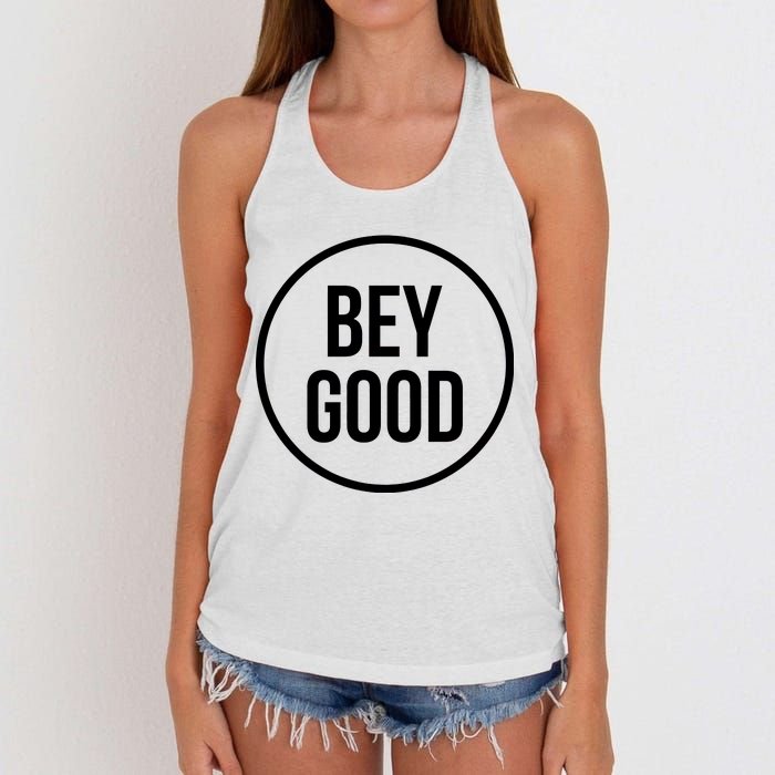 Bey Good Circle Logo Women's Knotted Racerback Tank