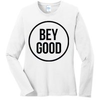 Bey Good Circle Logo Ladies Long Sleeve Shirt