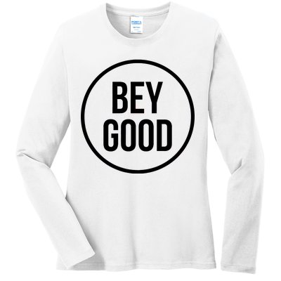 Bey Good Circle Logo Ladies Long Sleeve Shirt