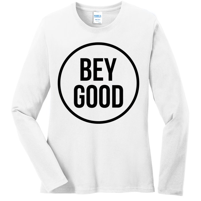 Bey Good Circle Logo Ladies Long Sleeve Shirt